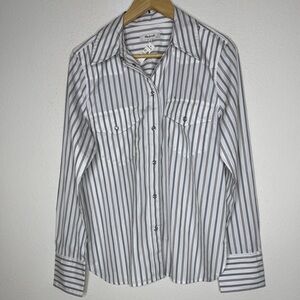 Madewell NWT western cowgirl snap down shirt size 10